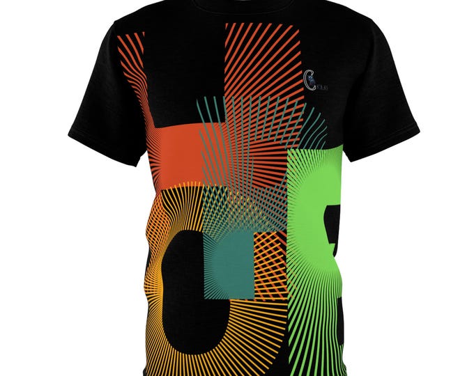 PAPAModern Graphic Tee - Vibrant Cut & Sew Design for Trendy Style, Casual Wear, Art Fashion, Gift for Him, Fashion Statement