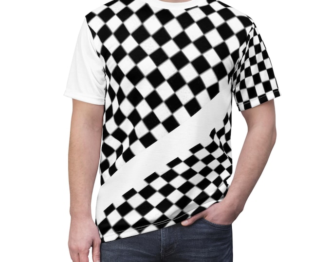 Retro Checkerboard Unisex Tee | Trendy Graphic Tee, Casual Summer Shirt, Streetwear, Gift for Him/Her, Festival Wear