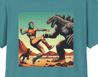 Luchador Shirt Lucha Libre T-Shirt Mexican Wrestler Kaiju Monster