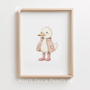 Set of 3 Duck Nursery Wall Art | Pink Nursery Decor Baby Girl Room Duck ...