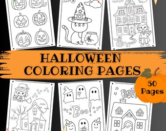 50 Halloween Coloring Pages for Kids (Printable PDF)