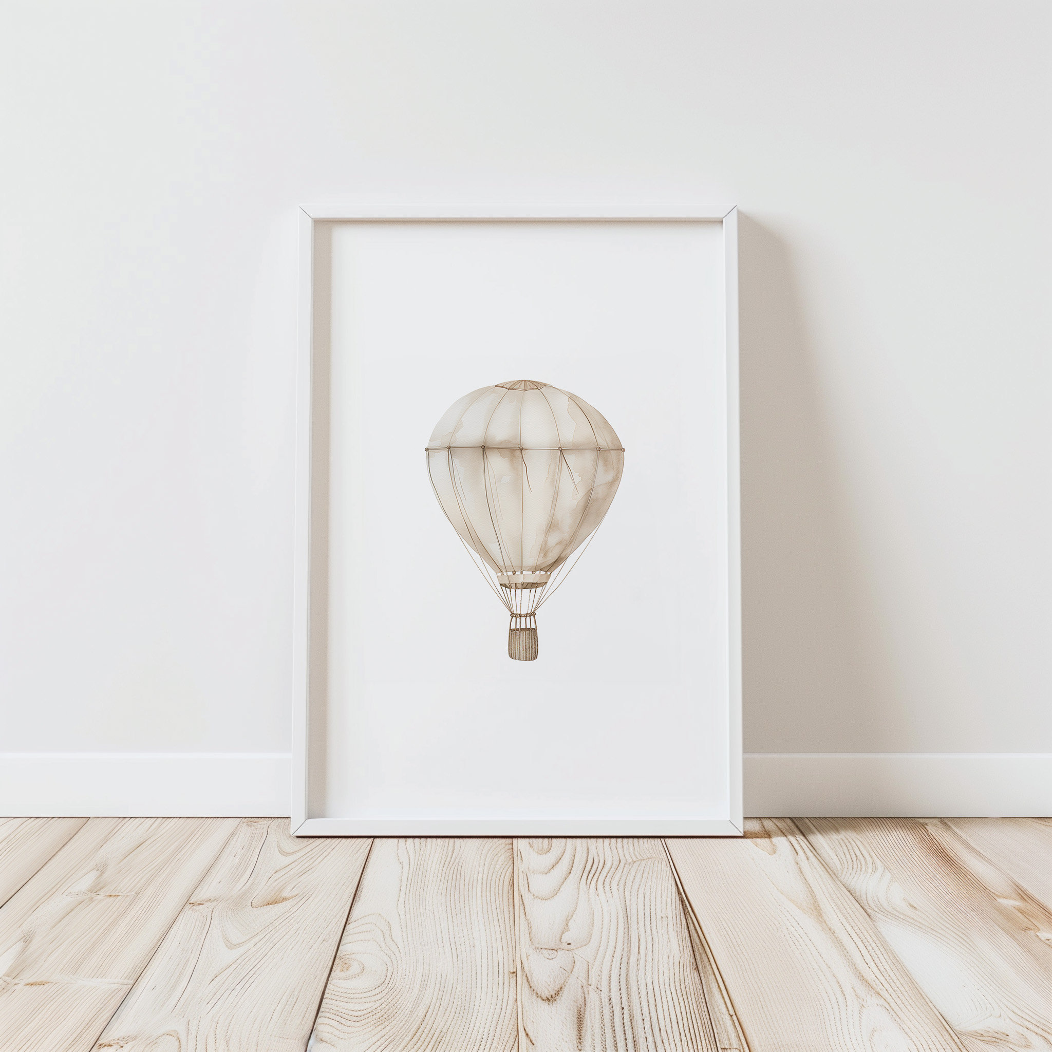 Set of 3 Neutral Hot Air Balloon Nursery Prints | Vintage Nursery Decor ...