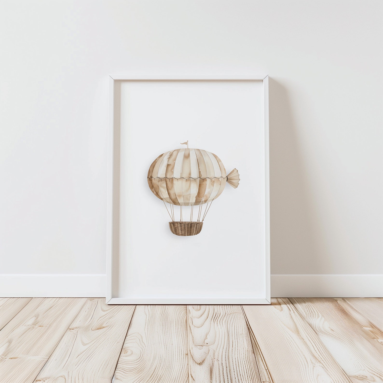 Set of 3 Neutral Hot Air Balloon Nursery Prints | Vintage Nursery Decor ...