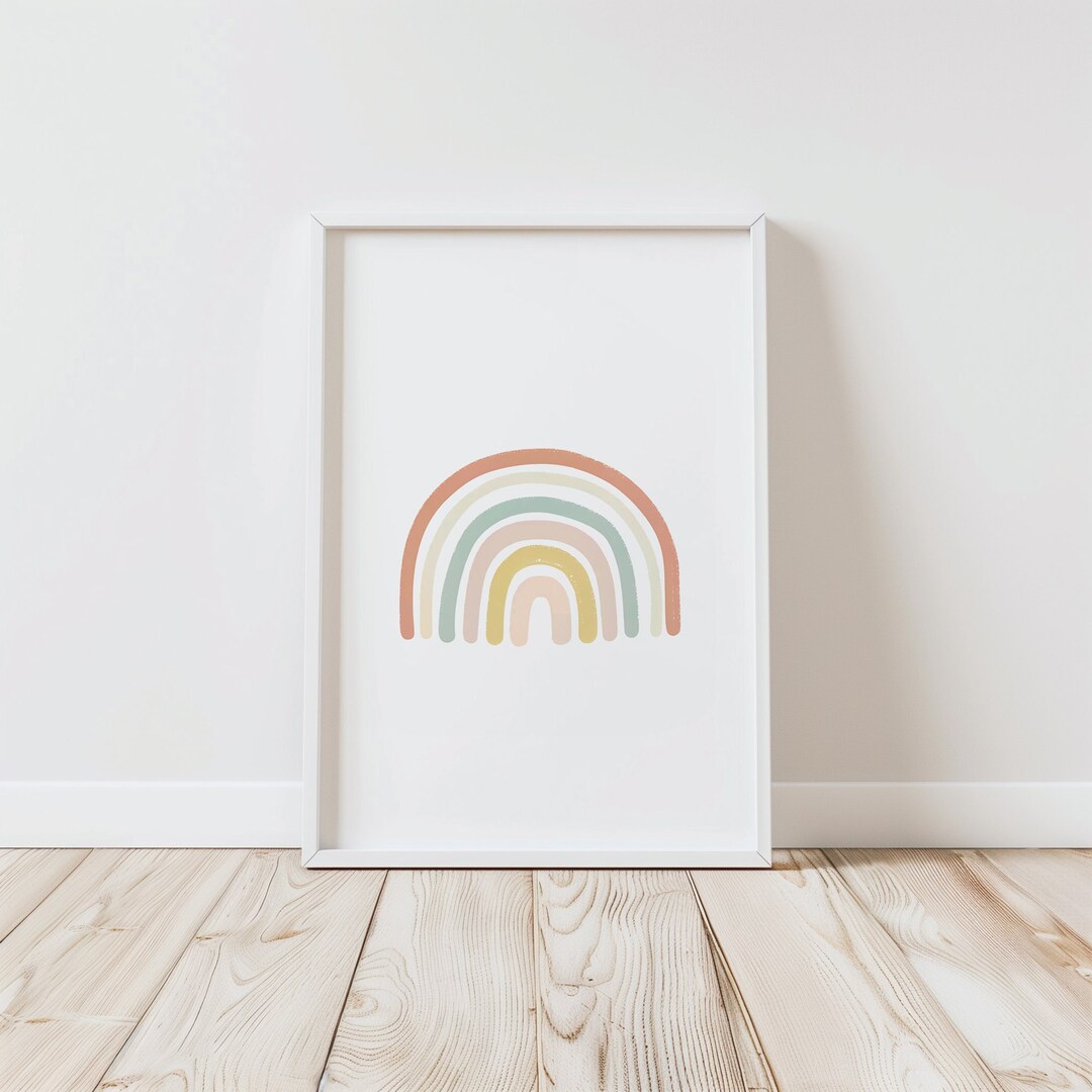 Rainbow Wall Art Watercolor Rainbow Printable Wall Art Rainbow Nursery ...