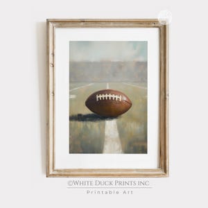 Vintage Football Print Boys Room Sports Nursery Wall Art Football Poster Printable Sports Decor for Kids Room, Sports Themed Nursery Art