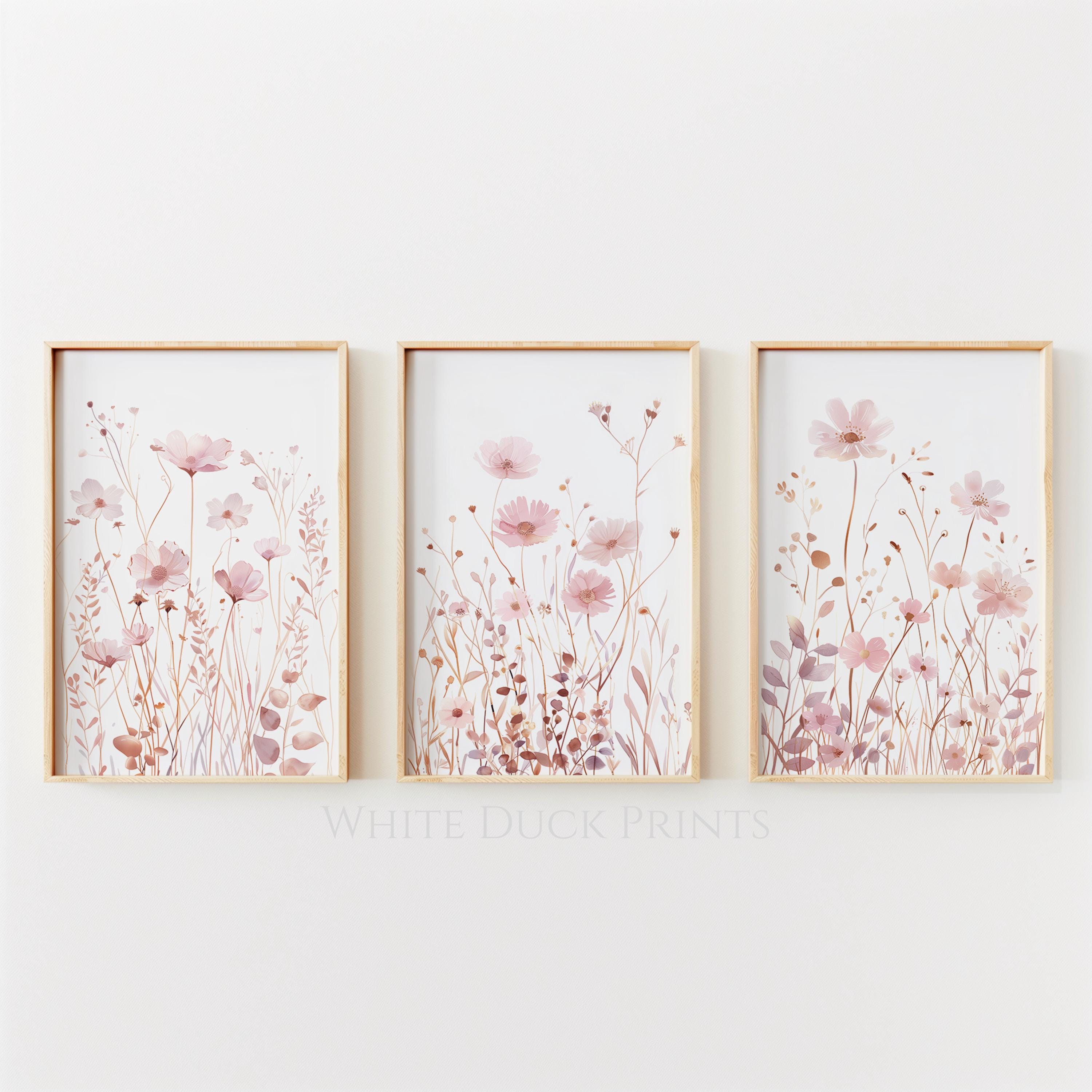 Dusty Rose Wildflower Printable Wall Art Pink Floral Boho Nusery Prints ...