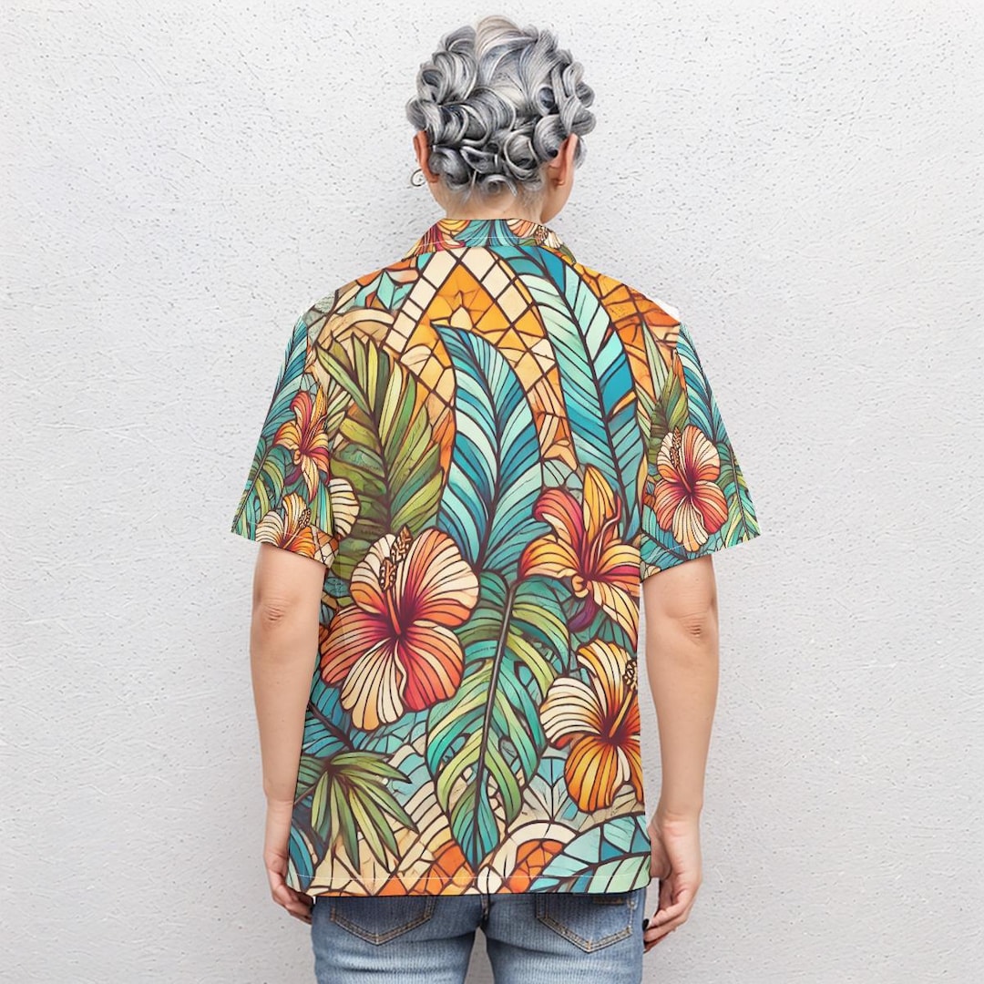 Island Hibiscus Women Camp Hawaiian Shirt
