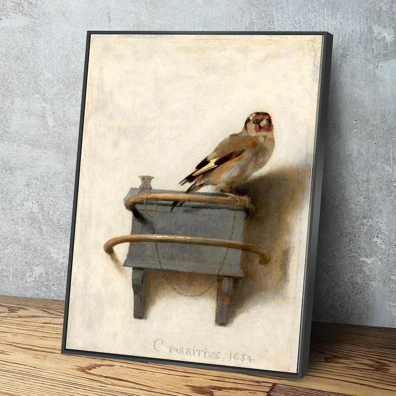 The Goldfinch by Carel Fabritius Print Poster Art Print Portrait ...