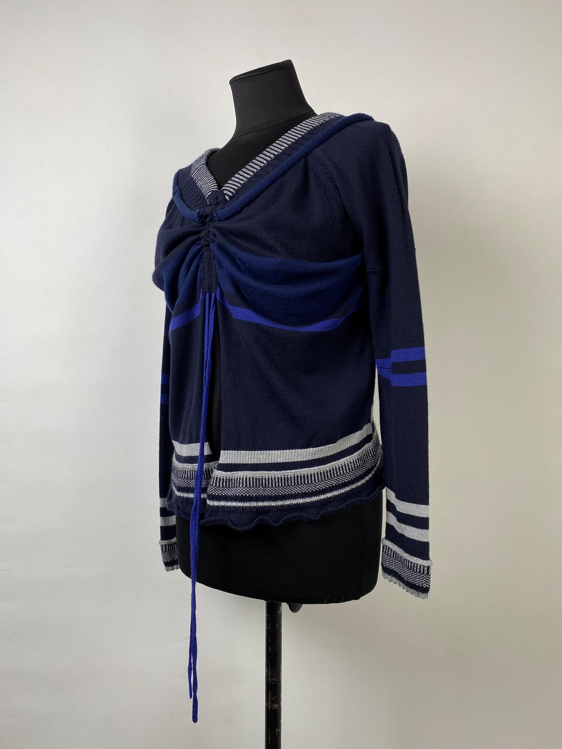 トップス 00s Marithe + Francois Girbaud cardigan Marithe Francois Girbaud Drawstring Asymmetrical Wool