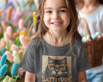 Cattitude - Chat tigré - T-shirt pour tout-petit
