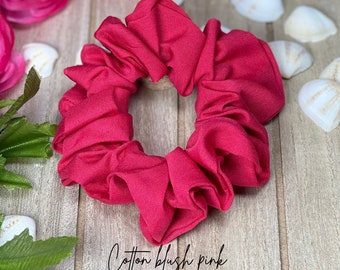 Blush pink crepe scrunchie, regular size, soft crepe fabric