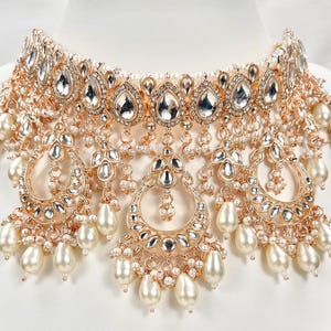 Bridal jewelry Set Traditional Indian Meenakari Jewelry Kundan Necklace with Earrings Tikka Wedding Jewelry Gift white indian jewelry109