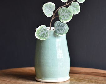 Handmade Bud vase, Light Turquoise