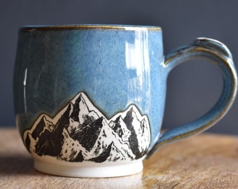 Blue Mountain Mug, Handmade Pottery