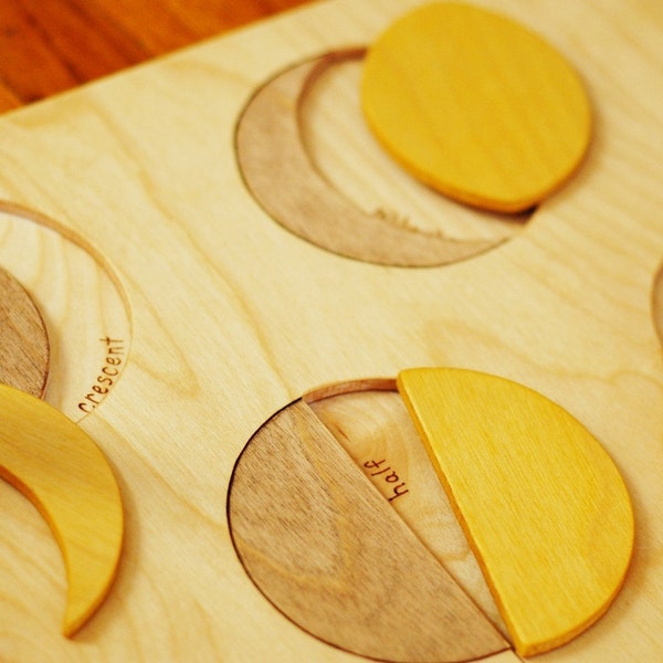 Wooden Moon Phases Puzzle