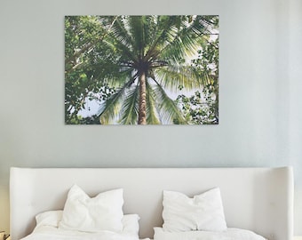 Impresión fotográfica de palmera de coco hawaiana, decoración de pared para casa de playa