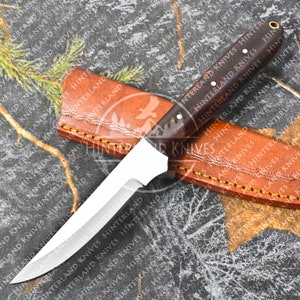 Handmade Stainless Steel Filet knife with sheaths | FULTANG Skinning knife | Camping | Hunting | Outdoor | Survival | Gift for Men/BF