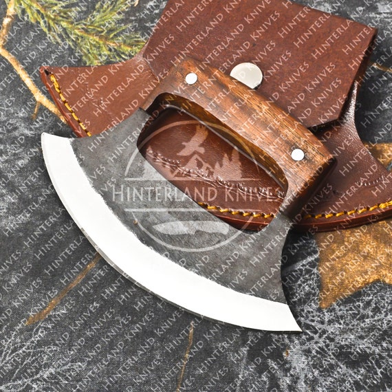 Hand Forged Stainless Steel Ulu knife with sheath | Alaskan ulu knife | Meat knife | Kitchen knife | Camping | Bush knife | Gift for Men/BF