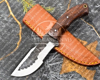 Hand Forged Bushcraft Tracker Knife With Leather Sheath | Fixed Blade hunting knife | Survival | Camping | Outdoors | Gift for Men/BF