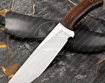 Handmade Highcarbon steel Bowie knife with Leather Sheath | Custom Hunting knife | Bushcraft | Survival | Outdoors |Gift for Men/Bf