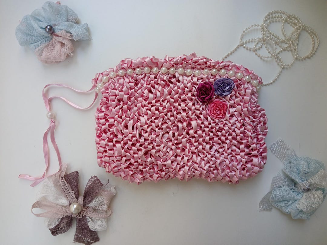 'Astratto' silk ribbon Bag accessories