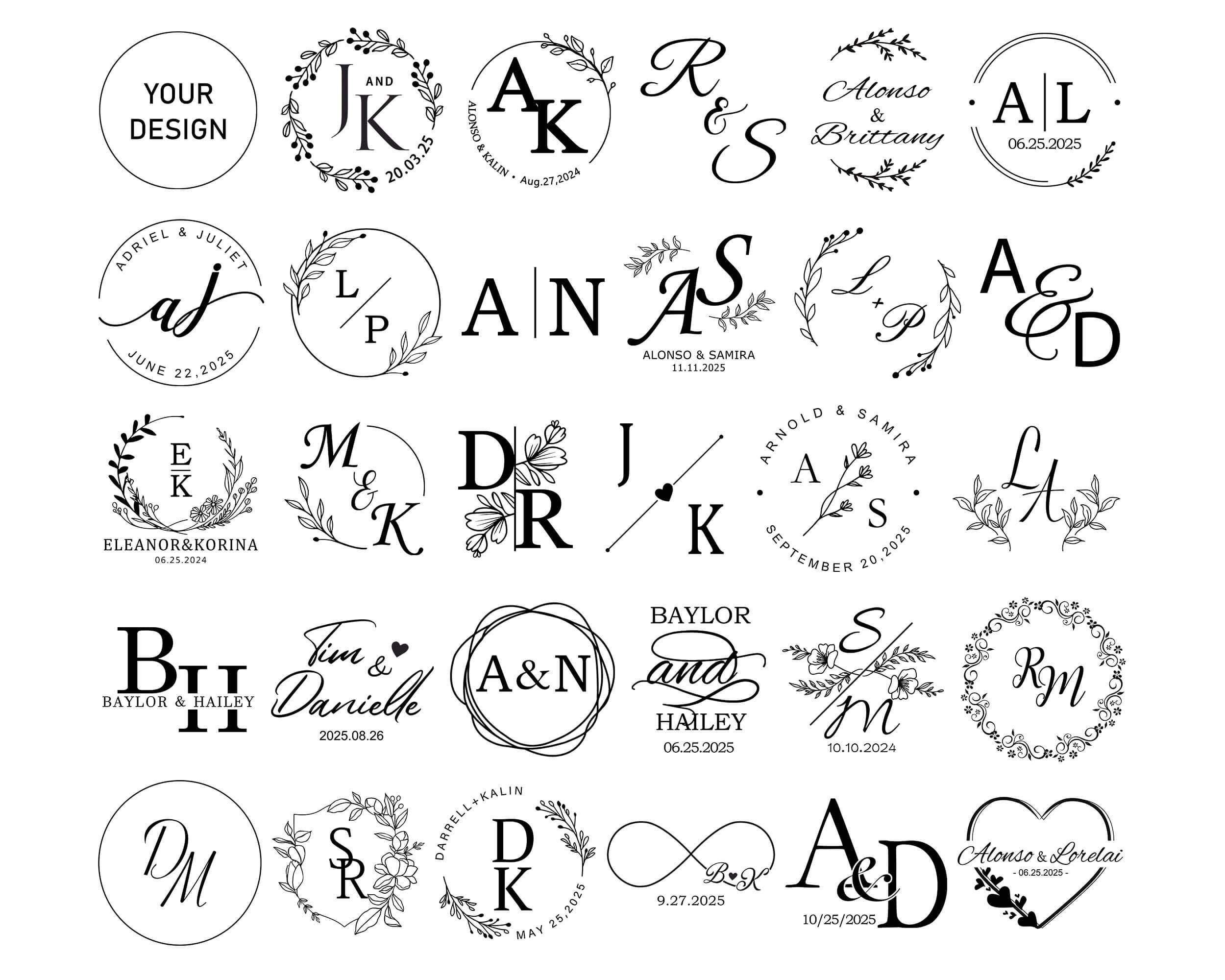 Custom Wedding Embosser Stamp, Personalized Monogram Embosser, Custom Initials Embosser, Envelope and Invitation Embosser, Napkin Embosser