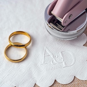 Sello de boda personalizado / Sello de monograma personalizado / Sello de iniciales personalizado / Sello de invitación / Sello de servilleta