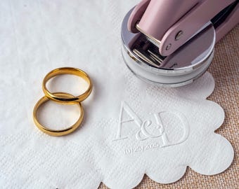 Custom Wedding Embosser Stamp | Personalized Monogram Embosser | Custom Initials Embosser | Invitation Embosser Stamp | Napkin Embosser