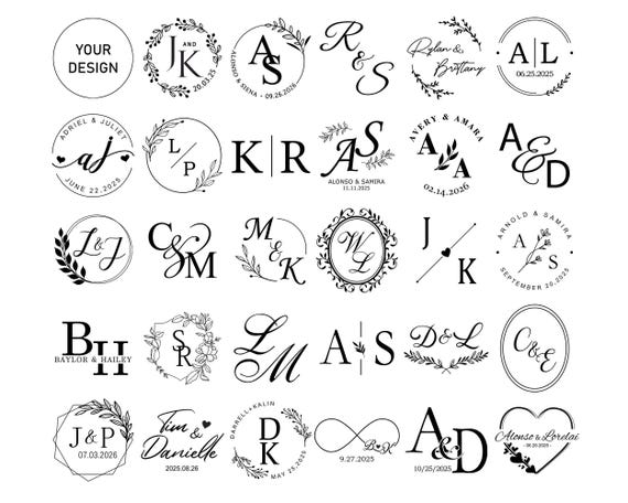 Custom Wedding Embosser Stamp, Personalized Monogram Embosser, Custom Initials Embosser, Envelope and Invitation Embosser, Napkin Embosser