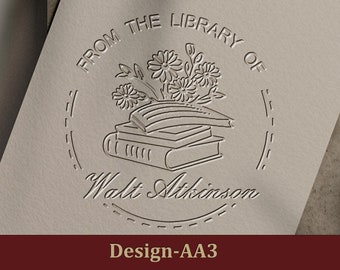 Custom Book Embosser: Personalize Your Library Experience | Book Stamp | Embosser Stamp | From the Library of Stamp | Book Embosser