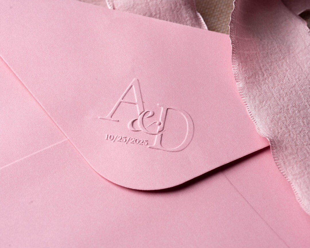 Custom Wedding Embosser Stamp | Personalized Monogram Embosser | Custom ...