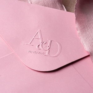Sello de boda personalizado / Sello de monograma personalizado / Sello de iniciales personalizado / Sello de invitación / Sello de servilleta