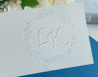 Personalized Embosser | Custom Wedding Embosser | Wedding Invitation Embosser | Initial Embosser | Gifts for Friends | Paper Embosser