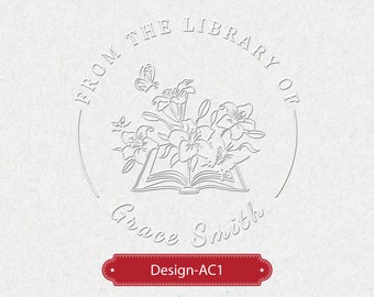 Book Embosser Personalized | Custom Book Stamp | Library Embosser | From the Library of | Ex Libris | Book Lover Gift | Christmas Gift