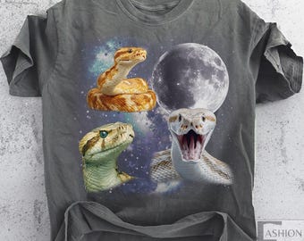 Snake Graphic T-shirt, Vintage Snake Tee Python Gothic Nature 