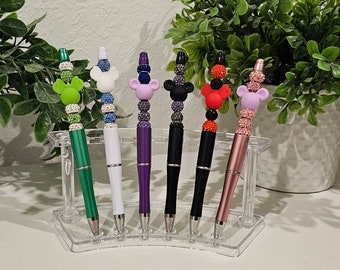Mickey pen, Minnie pen, Mouse Pen, Beaded pen