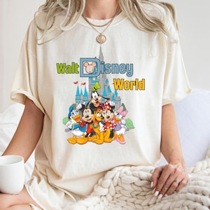 Retro Walt Disneyworld Comfort T-Shirt, Retro Disney Shirt, Vintage Disneyworld Shirt, Mickey And Friends Shirt, Disney Family 2025 Trip Tee