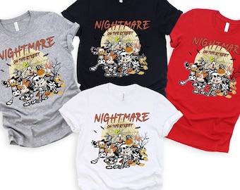 Nightmare On Main Street Shirt, Spooky Halloween Graphic Tee, Scary Movie Shirt, Horror Fan Gift, Creepy Aesthetic Tee, Creepy Town Shirt