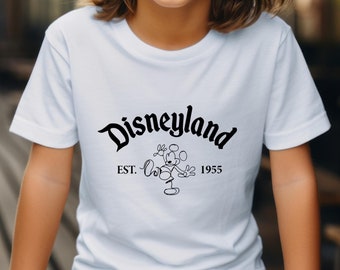 Vintage Disneyland Est 1955 T-shirt, Disneyland Family Tees, Disney Trip Shirts, Disneyland Tee, Disney Vacation T-Shirts, Retro Disney Tees