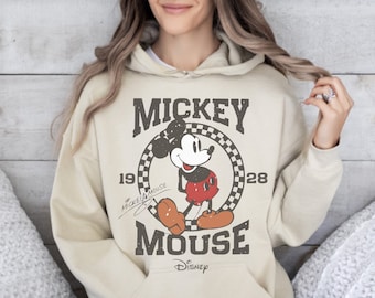 Retro Mickey Mouse Hoodie, Classic Mickey Mouse Hoodie, Disneyland Mickey Hoodies, Magic Kingdom Hoodie, Mickey Tees, Disney Vacation Hoodie