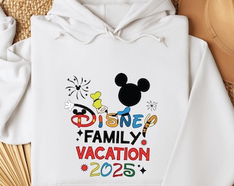 2025 Disney Family Vacation Hoodie, Custom Disney Family Matching Tee, Family Vacation Hoodie, Disney Trip Hoodie, Disneyworld Matching Tee