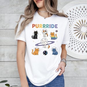 Purride Cats Shirt, Cats In Space Shirt, Rainbow Cats Shirt, Funny LGBT Shirt, LGBT+ Cats Shirt, LGBTQ Pride Shirt, Gay Lesbian Pride Shirt