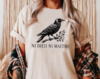 Ni Dieu Ni Maître T-Shirt, Anti-Authoritarian Shirt, No God No Master, Anti Trump Shirt, Leftist Protest Shirt, Anarchist Shirt, Fascism Tee