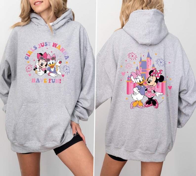 Disney Minnie Daisy Summer Hoodie, Girls Just Wanna Have Sun Tees, Disney Besties Hoodie, Disneyworld Hoodie, Disney Summer Tee, Disneyworld