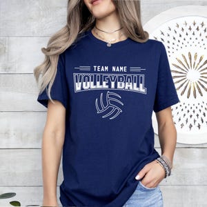 Custom Volleyball Shirt With Team Name, Game Day T-Shirt, Personalized Volleyball Team T-Shirt, Volleyball Sport Shirt, School Spirit Tee