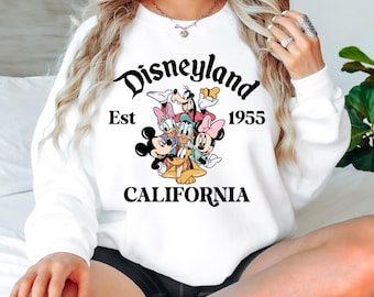 Disneyland California Sweatshirt, Mickey And Friends Sweater, Disneyland Est 1955 Sweatshirt, Disney Vacation Sweater, Walt Disney Sweater