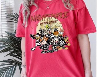 Comfort Colors® Nightmare On Main Street Shirt, Spooky Halloween, Scary Movie Shirt, Horror Fan Gift, Creepy Aesthetic Tee, Creepy Town tee