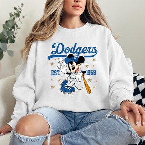 Mickey Baseball Sweater, Retro Mickey Mouse Sweatshirt, Disney Vacation Sweater, Sport Mickey Sweat, Magic Kingdom Sweat, Disney Sport Tee image 6