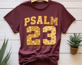 PSALM 23 Shirt, Christian Football Shirt, Bible Verse Shirt, Christian Faith Shirt, The Lord Is My Shepherd Tee, Christian Gift Church