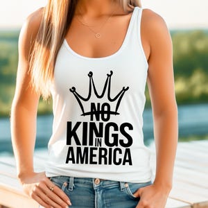 No Kings Tank Top, No Kings in America, Since 1776 Tee, Retro Graphic Tee, Anti Trump Tee, Retro Activism tee, Anti Fascist Political tee